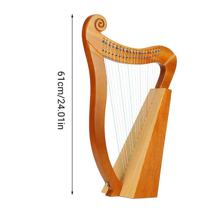 19 String Lyre Harp Professional Acoustic for Beginners Home Music Practice