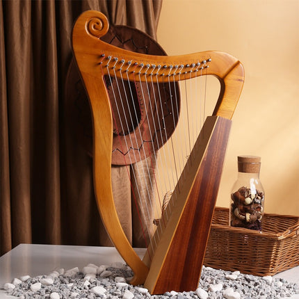 19 String Lyre Harp Professional Acoustic for Beginners Home Music Practice