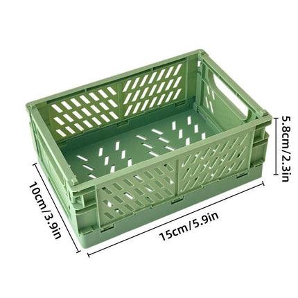 4PCS Collapsible Plastic Storage Box Desktop Organizer Basket Storage Container