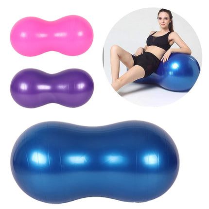 Thickened Capsule Shape Yoga Pilates Ball Anti Burst Fitness Stability Trainer with Pump