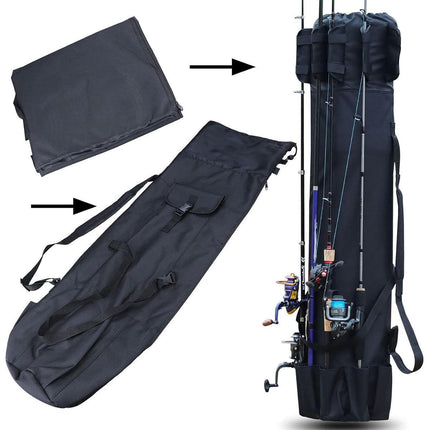 Multifunctional Cylinder Fishing Rod Bag Outdoor Gear Storage Carry Waterproof