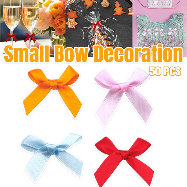 50pcs Ribbon Bows Costume Accessories Decorative Craft Supplies Gift Wrapping