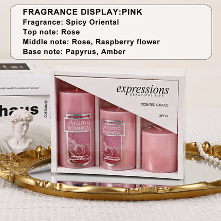 Classic Simple Cylindrical Scented Candles for Home Use Aromatherapy Decoration