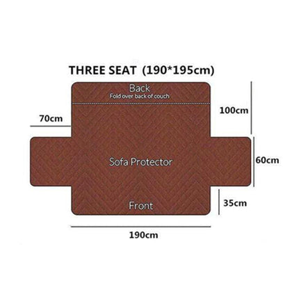 190x195cm Seater Pet Sofa Protector Cover Quilted Couch Covers Lounge Slipcover - Aimall