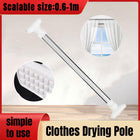 Adjustable Shower Curtain Tension Rod Extendable Closet Pole Rack for Bathroom