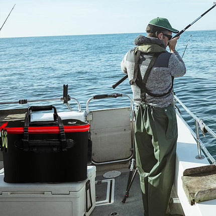 Portable Folding EVA Fishing Bucket Multi Use Live Fish Container with Strap