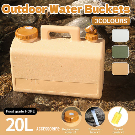 Portable 20L Water Tank Container with Tap Camping Car Outdoor Storage