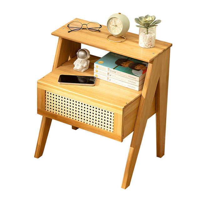 Drawer Bedroom Nightstand With Drawer Large Storage Stable Structure SpaceSaving