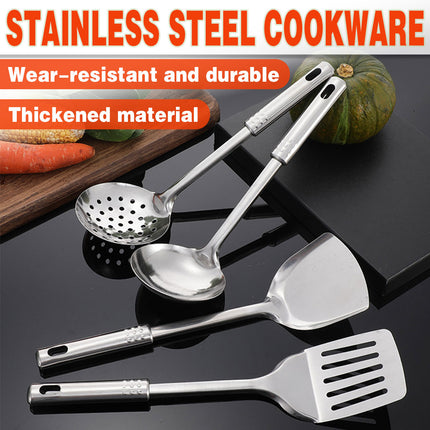 4PCS Kitchen Utensils Set Stainless Steel Cooking Tools Cookware Spoon Turner