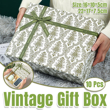 Green Gift Boxes 10pcs Birthday Favour Packaging Boxes Party Wedding Gift Wrap