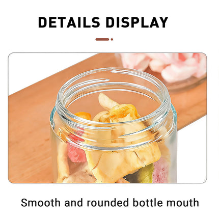 6PCS Glass Storage Can with Lids 16Oz Clear Leak-Proof for Kitchen Pantry Use