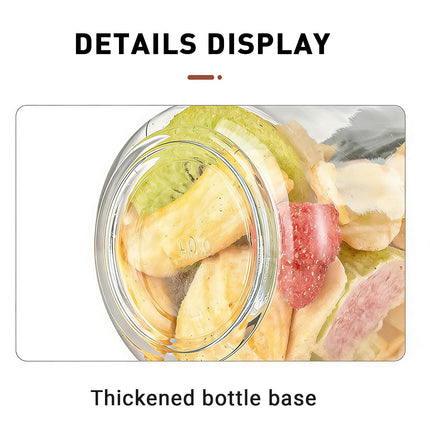 6PCS Glass Storage Can with Lids 16Oz Clear Leak-Proof for Kitchen Pantry Use