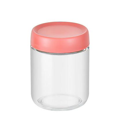 6PCS Glass Storage Can with Lids 16Oz Clear Leak-Proof for Kitchen Pantry Use