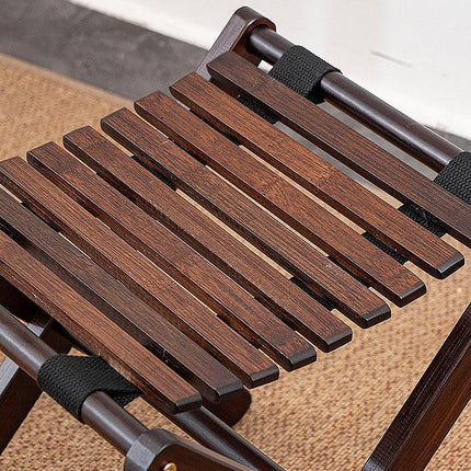 Foldable Bamboo Wooden Stool Small Portable Camping Fishing Seat Outdoor Bench