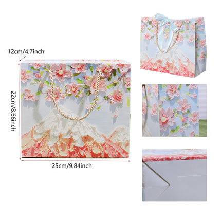 50PCS Cloud Mountain Petals Cream Wind Stereo Oil Painting Paper for Gift Wrapping