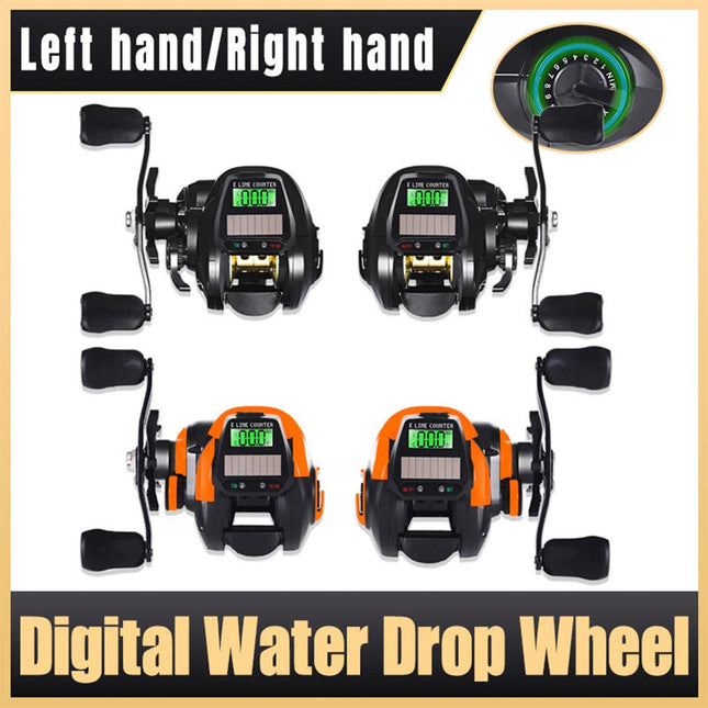 Digital Teardrop Fishing Reel Long Casting Freshwater Sea Boat Beach Raft