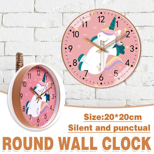 Wall Clock 8 Inch 20CM Silent Quartz Round Clock For Living Room Bedroom Decor