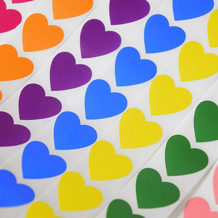8 Rolls Heart Stickers 500PCS Per Roll Self Adhesive Label Love Sealing Sticker