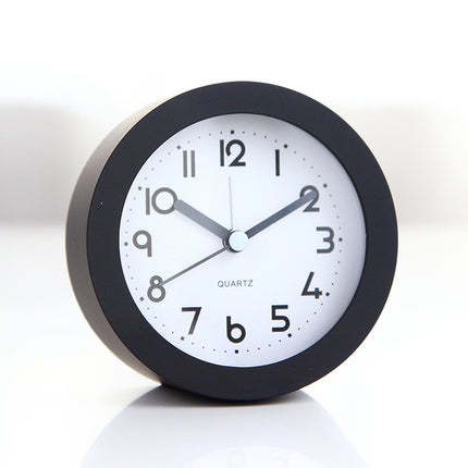 Silent Desktop Small Alarm Clock with Night Light Battery-Powered Durable
