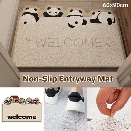 Cartoon Non Slip Household Silk Circle Floor Mat Durable Entryway Rug Can Be Cut