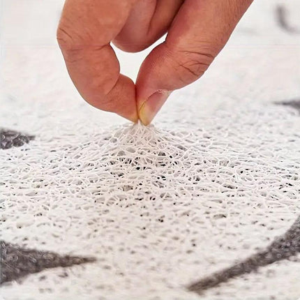 Cartoon Non Slip Household Silk Circle Floor Mat Durable Entryway Rug Can Be Cut