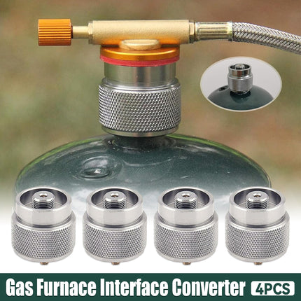 4PCS Gas Furnace Interface Converter Leak Proof for Camping Stoves Lights Grills