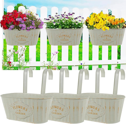 Hanging Planters for Indoor Outdoor Double Hook Wall Bracket Flower Pots Metal