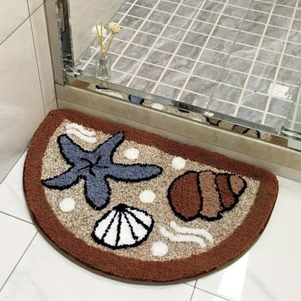 Starfish Shell Non Slip Carpet Mat Home Entryway Floor Rug Bathroom Door Mat
