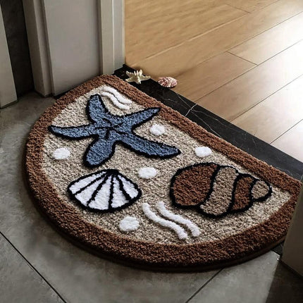 Starfish Shell Non Slip Carpet Mat Home Entryway Floor Rug Bathroom Door Mat