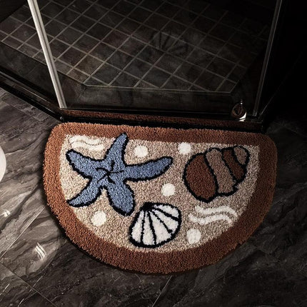 Starfish Shell Non Slip Carpet Mat Home Entryway Floor Rug Bathroom Door Mat