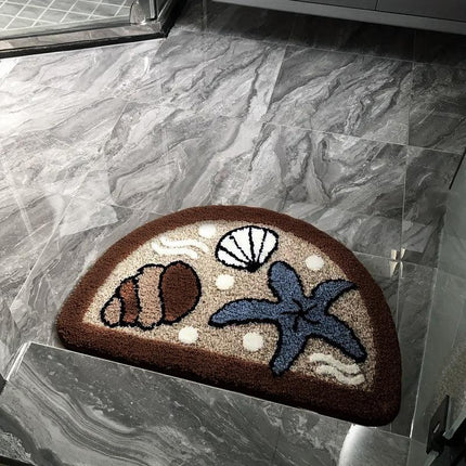Starfish Shell Non Slip Carpet Mat Home Entryway Floor Rug Bathroom Door Mat