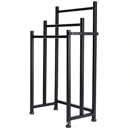 3 Bar Metal Floor-Standing Towel Rack 46x26x86cm Durable for Bathroom Bedroom