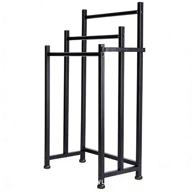 3 Bar Metal Floor-Standing Towel Rack 46x26x86cm Durable for Bathroom Bedroom