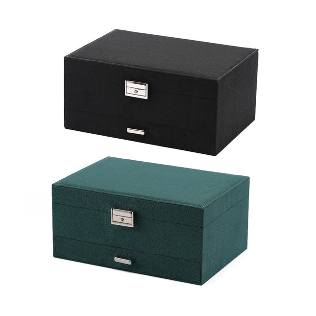 Vintage Triple Jewellery Storage Box Multifunctional Organizer Jewellery Case