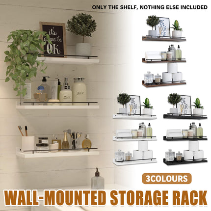 3PCS Wooden Wall Shelves for Bathroom Bedroom Floating Durable For Storage Decor