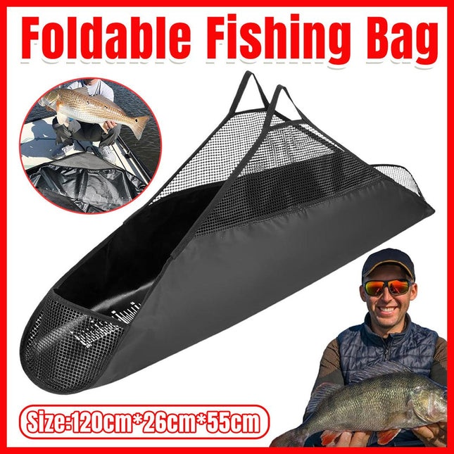 Outdoor Fishing Bag Folding Mesh Storage Bag Anti Running Fishing Gear Outdoors
