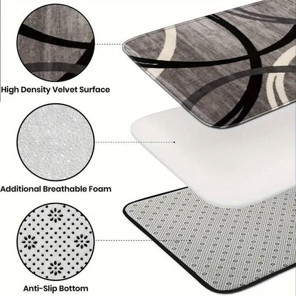 2pcs Long Kitchen Floor Mats Dirty Resistant Non Slip Home Floor Mats Durable