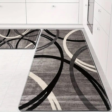 2pcs Long Kitchen Floor Mats Dirty Resistant Non Slip Home Floor Mats Durable