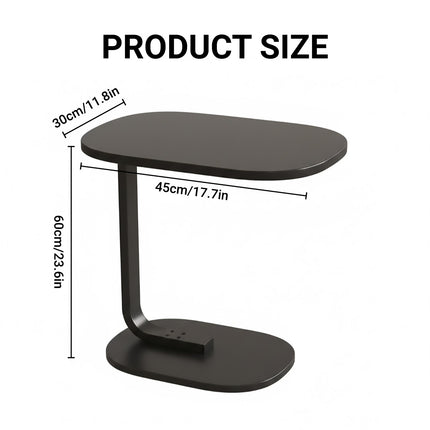C-Shape Bedside End Table Nightstand Space Saving for Living Room Bedroom Use