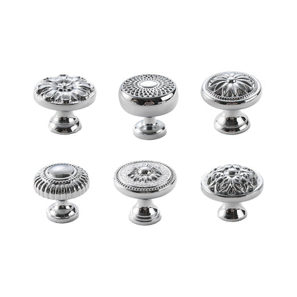 Drawer Cabinet Handle Silver 6Styles Single Hole Modern Minimalist Furniture