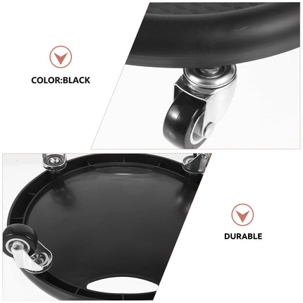 Quiet Abdominal Exercise Plate with Castor Non Slip Surface Home Gym Fitness