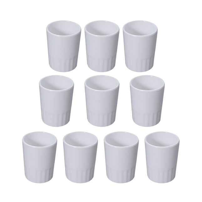 10PCS Shatterproof Coffee Tumbler Mug Insulated Melamine Cup for Home Outdoor