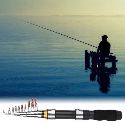 Portable Mini Fishing Rod Fishing Gear Compact Travel Rods for Outdoor Sports