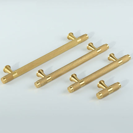 Copper Cabinet Handles 4 Sizes Gold Light Luxury Pulls for Drawer Wardrobe Door
