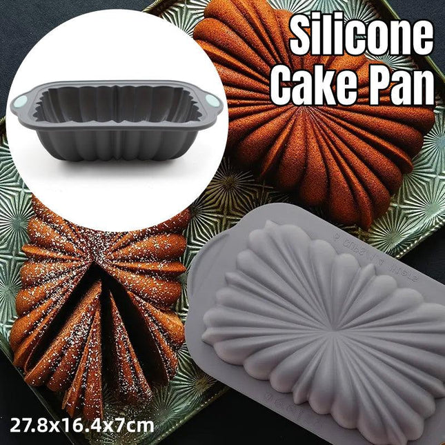 Silicone Cake Pan Rectangular Flower Baking Pan Nonstick Baking Tools for Cake