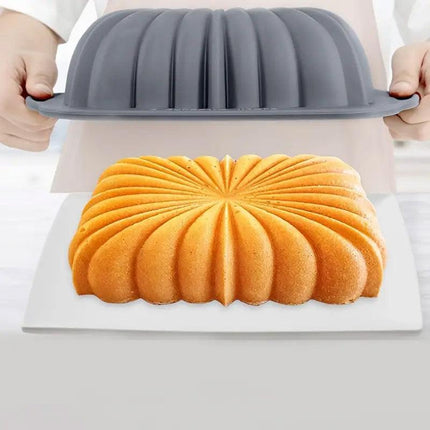 Silicone Cake Pan Rectangular Flower Baking Pan Nonstick Baking Tools for Cake