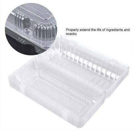 100PCS Disposable Cake Fruit Pastry Takeaway Packaging Box Transparent FoodGrade