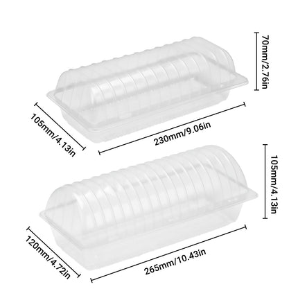 100PCS Disposable Cake Fruit Pastry Takeaway Packaging Box Transparent FoodGrade