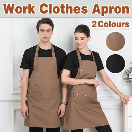 Adjustable Work Apron Neck Strap Waist Tie Kitchen Cooking Bib Apron Men Women