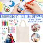 73PCS Knitting Sewing Kit Set with Needles Threads Scissors for Sewing Projects